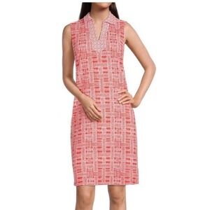 J McLaughlin Joanna Dress Size XL Catalina Cloth Stretch Preppy Coastal Nautical